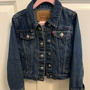 Girls Levi Denim Jacket Size 4 (xs)